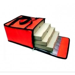 BOLSO TERMICO DELIVERY 4 PIZZAS C- CIERRE TIPO PEDIDO YA