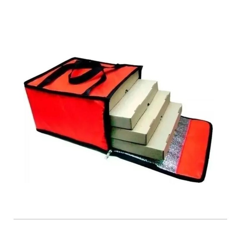 BOLSO TERMICO DELIVERY 4 PIZZAS C- CIERRE TIPO PEDIDO YA