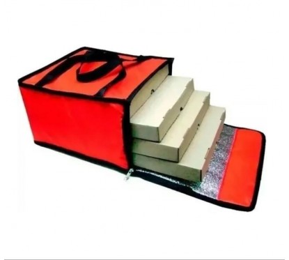 BOLSO TERMICO DELIVERY 4 PIZZAS C- CIERRE TIPO PEDIDO YA
