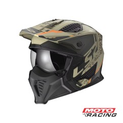 CASCO 606 DRIFTER DEVOR SAND NEGRO/ VERDE MILITAR MATE "M" (LS2)