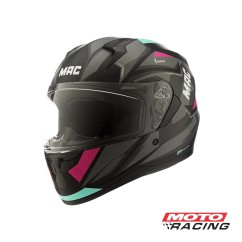 CASCO FF 067 BASS TAYLOR GRIS/ NEGRO/ ROSA MATE "M" (MAC)