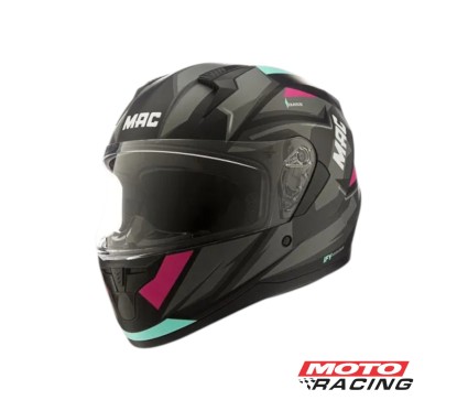CASCO FF 067 BASS TAYLOR GRIS-  NEGRO-  ROSA MATE "S" (MAC)