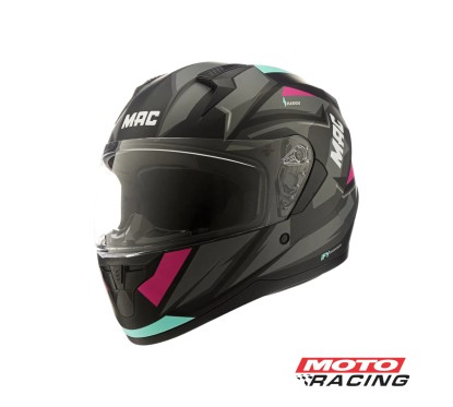 CASCO FF 067 BASS TAYLOR GRIS-  NEGRO-  ROSA MATE "XS" (MAC)