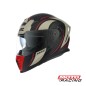 CASCO 069 FORCE CIRKUS D- VISOR NEGRO-  BEIGE-  ROJO MATE "S" (MAC)