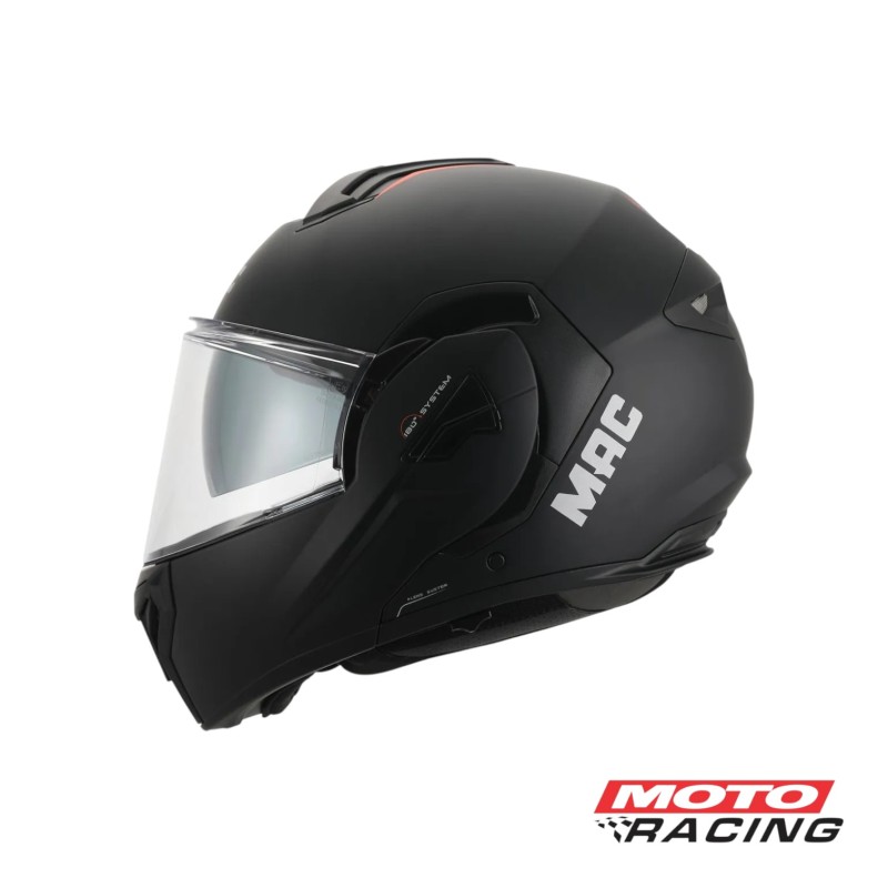 CASCO FF 628 ECLIPSE SOLID D-  VISOR REBATIBLE NEGRO MATE "M" (MAC)