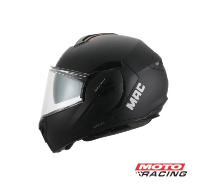 CASCO FF 628 ECLIPSE SOLID D/ VISOR REBATIBLE NEGRO MATE "M" (MAC)