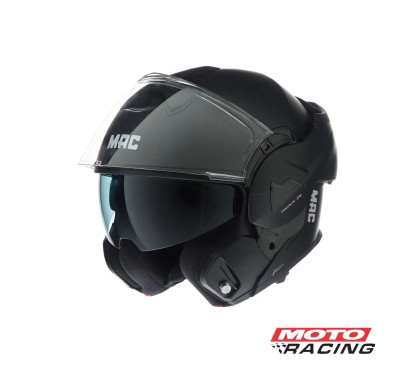CASCO FF 628 ECLIPSE SOLID D-  VISOR REBATIBLE NEGRO MATE "XL" (MAC)