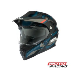 CASCO MX060 QUEST POLOX D- VISOR NEGRO-  AZUL-  GRIS MATE "M" (MAC)