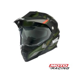 CASCO MX060 QUEST POLOX D/VISOR NEGRO/ VERDE/ GRIS MATE "L" (MAC)