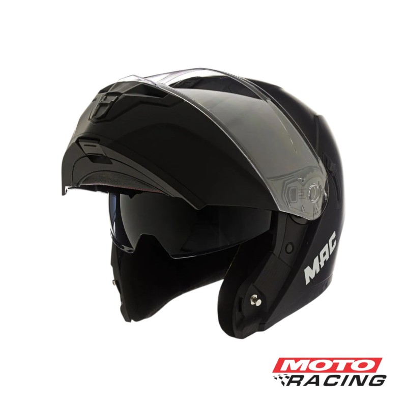 CASCO 166 BLAZE SOLID REBATIBLE D- VISOR NEGRO MATE "M" (MAC)