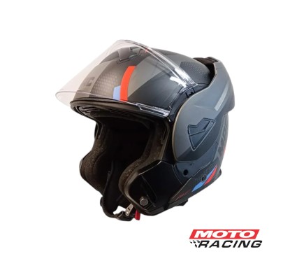 CASCO FF 628 ECLIPSE VARTELL D/ VISOR REBATIBLE NEGRO MATE "L" (MAC)