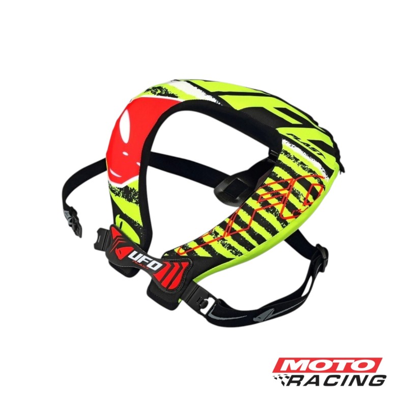 PROTECTOR CERVICAL ADULTO BULLDAG NEGRO/ VERDE/ NARANJA C/ TIRAS (UFO)