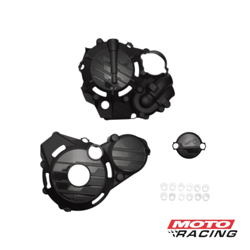 CUBRE TAPA MOTOR ENC / EMB KAWASAKI KLX 300L/ 300R '24-'25 NEGRO (AMX)