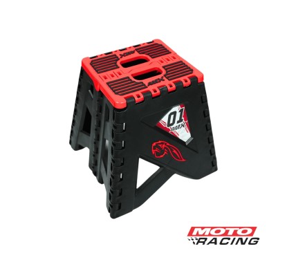 BANCO CABALLETE PLEGABLE MOTOCROSS NEGRO/ ROJO (AMX)