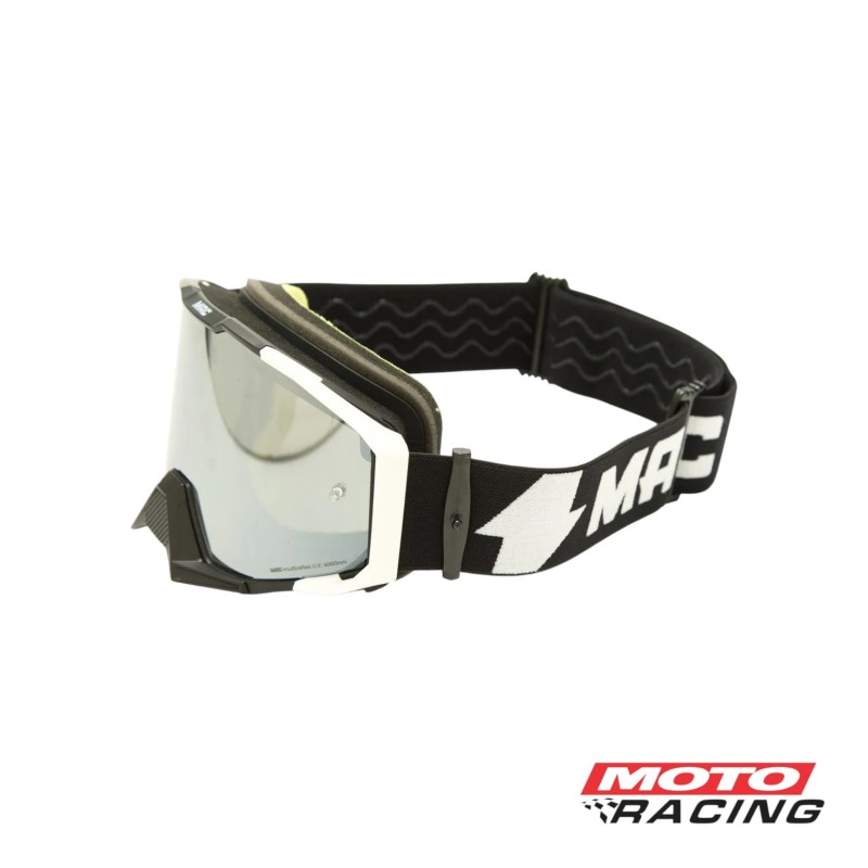 ANTIPARRA CYCLOP RAY BLANCO-  NEGRO MICA ESPEJADO SILVER (MAC)