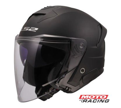 CASCO 618 VERSO II SOLID NEGRO MATE ABIERTO C- VISOR "L" (LS2)