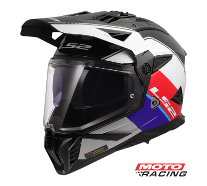 CASCO 702 PIONEER II RALLY D/VISOR NEGRO/ BLANCO BRILLO "L" (LS2)