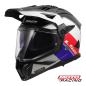 CASCO 702 PIONEER II RALLY D/VISOR NEGRO/ BLANCO BRILLO "L" (LS2)