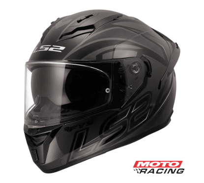 CASCO 806 FUSION STINGULAR D- VISOR NEGRO-  GRIS MATE "L" (LS2)