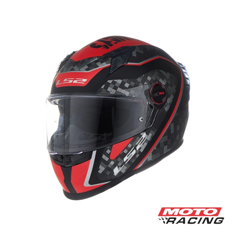 CASCO 816 COSMOS STRIKE NEGRO/ GRIS/ ROJO MATE "L" (LS2)