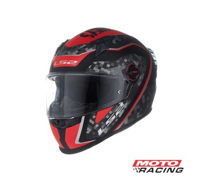 CASCO 816 COSMOS STRIKE NEGRO/ GRIS/ ROJO MATE "M" (LS2)