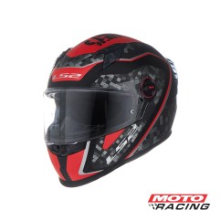 CASCO 816 COSMOS STRIKE NEGRO-  GRIS-  ROJO MATE "XL" (LS2)