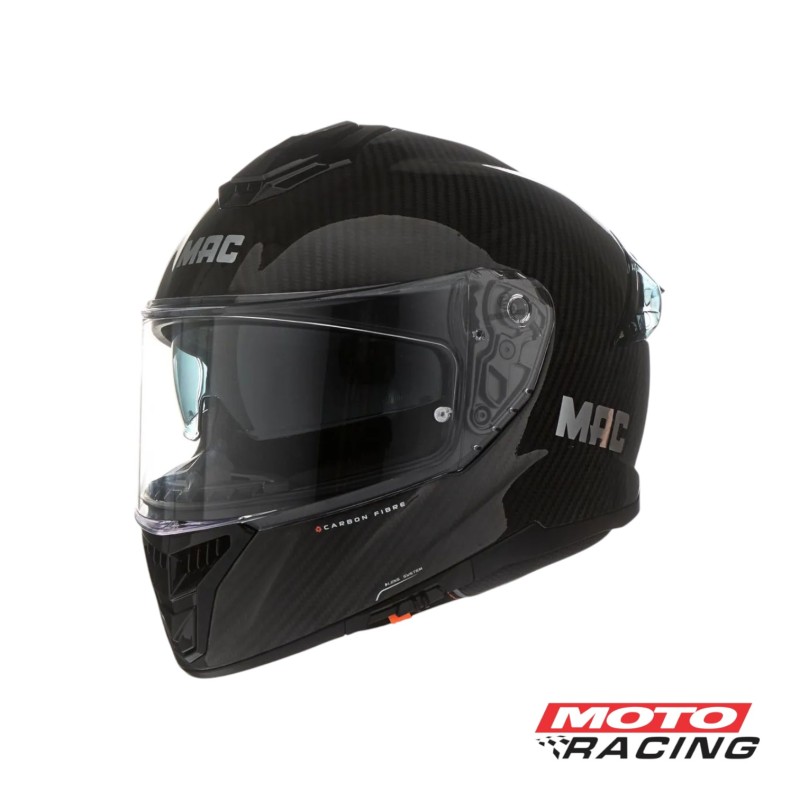 CASCO 861 ALPHA SOLID CARBONO D- VISOR NEGRO BRILLO "L" (MAC)