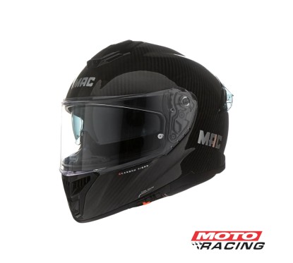 CASCO 861 ALPHA SOLID CARBONO D/VISOR NEGRO BRILLO "M" (MAC)