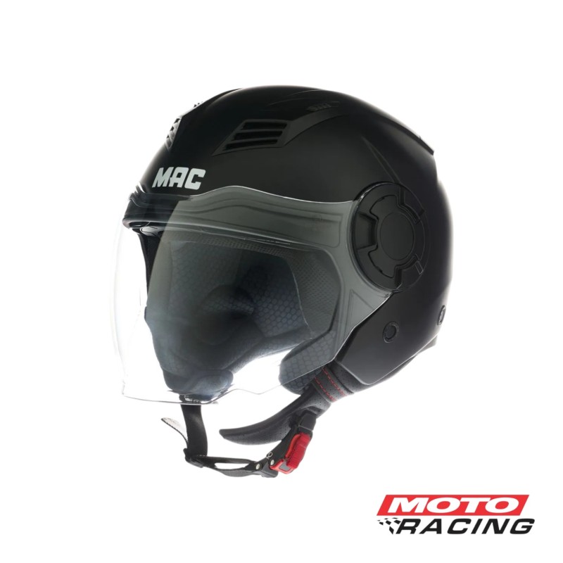 CASCO 766 AEROX SOLID NEGRO MATE ABIERTO D/VISOR "L" (MAC)
