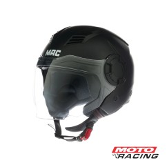 CASCO 766 AEROX SOLID NEGRO MATE ABIERTO D- VISOR "XL" (MAC)