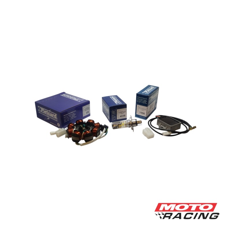KIT CARGA BATERIA HONDA TITAN 125- 150 ESTATOR, REG Y LAMP (PIETCARD)