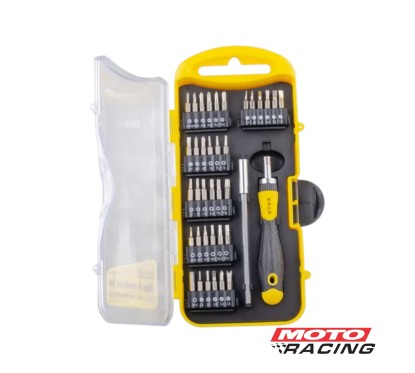 KIT DESTORNILADOR C/ PUNTAS 38 PZS (NSU)