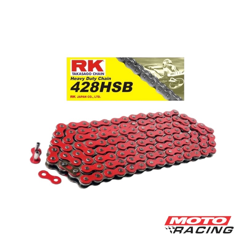 CADENA TRANSMISION 428HSBx136 ROJO (RK)