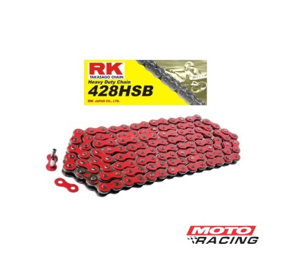 CADENA TRANSMISION 428HSBx136 ROJO (RK)