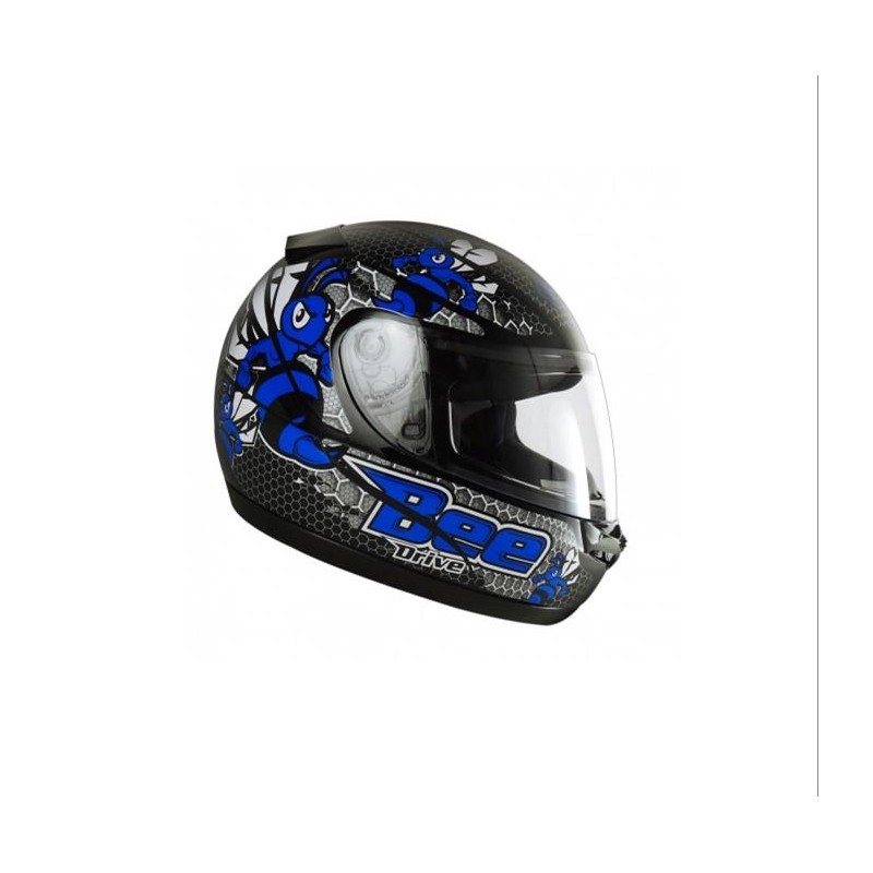 CASCO DRIVE HG BEE NEGRO -  AZUL FLY "M"