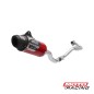 ESCAPE HONDA XR 150 POWERCORE 3 STEEL ROJO (PRO TORK)