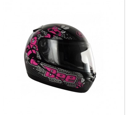 CASCO DRIVE HG BEE NEGRO -  ROSA FLY "S"