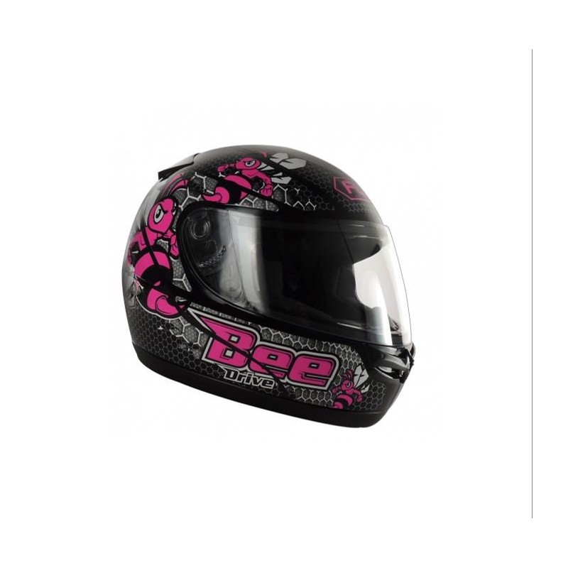 CASCO DRIVE HG BEE NEGRO -  ROSA FLY "M"