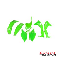 KIT PLASTICO KAWASAKI KXF 250 17 VERDE FLUOR (UFO)