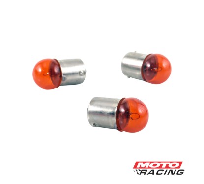 LAMPARA GIRO 12v10w BA15S CULOTE CHAPA AMBAR (GPG)