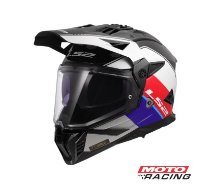 CASCO 702 PIONEER II RALLY D/VISOR NEGRO/ BLANCO BRILLO "L" (LS2)
