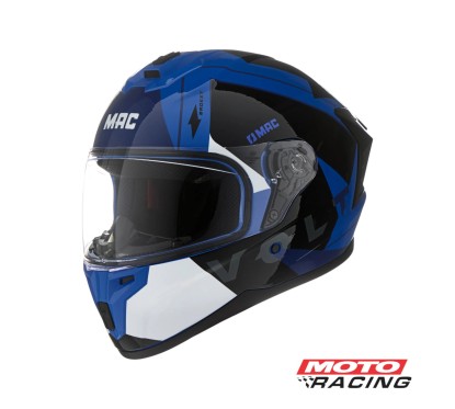 CASCO FF 070 VOLT BROKET NEGRO / AZUL BRILLO "L" (MAC)