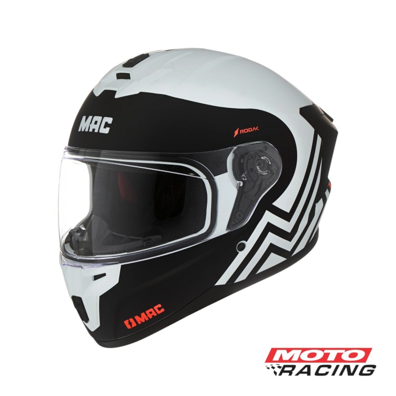 CASCO FF 070 VOLT RODAK NEGRO / BLANCO MATE "L" (MAC)