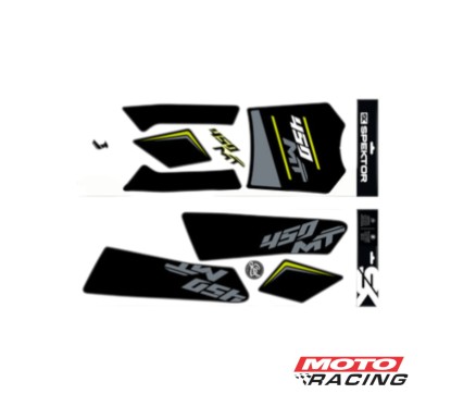 CALCOMANIA CFMOTO 450 NEGRA/ AMARILLA (SPEKTOR)