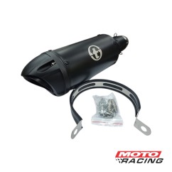 SILENCIADOR DEPORTIVO UNIVERSAL CORTO NEGRO (T-FORCE)