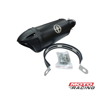 SILENCIADOR DEPORTIVO UNIVERSAL CORTO NEGRO (T-FORCE)