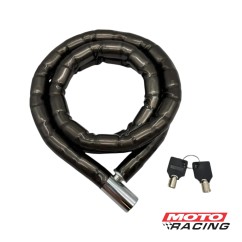 CANDADO LINGA 22x1500mm LARGO NEGRO (MOTORCYCLE LOCK)