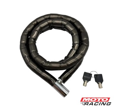 CANDADO LINGA 22x1500mm LARGO NEGRO (MOTORCYCLE LOCK)