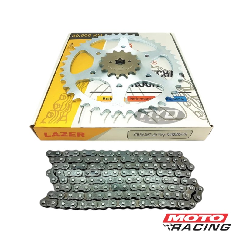 KIT TRANSMISION KTM DUKE 200 42- 14 C- CAD. 520-114 (LAZER)