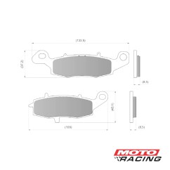 PASTILLA FRENO V-STROM-  VERSYS DEREC FA231-  FA259 (DIAFRAG PRO RACING)
